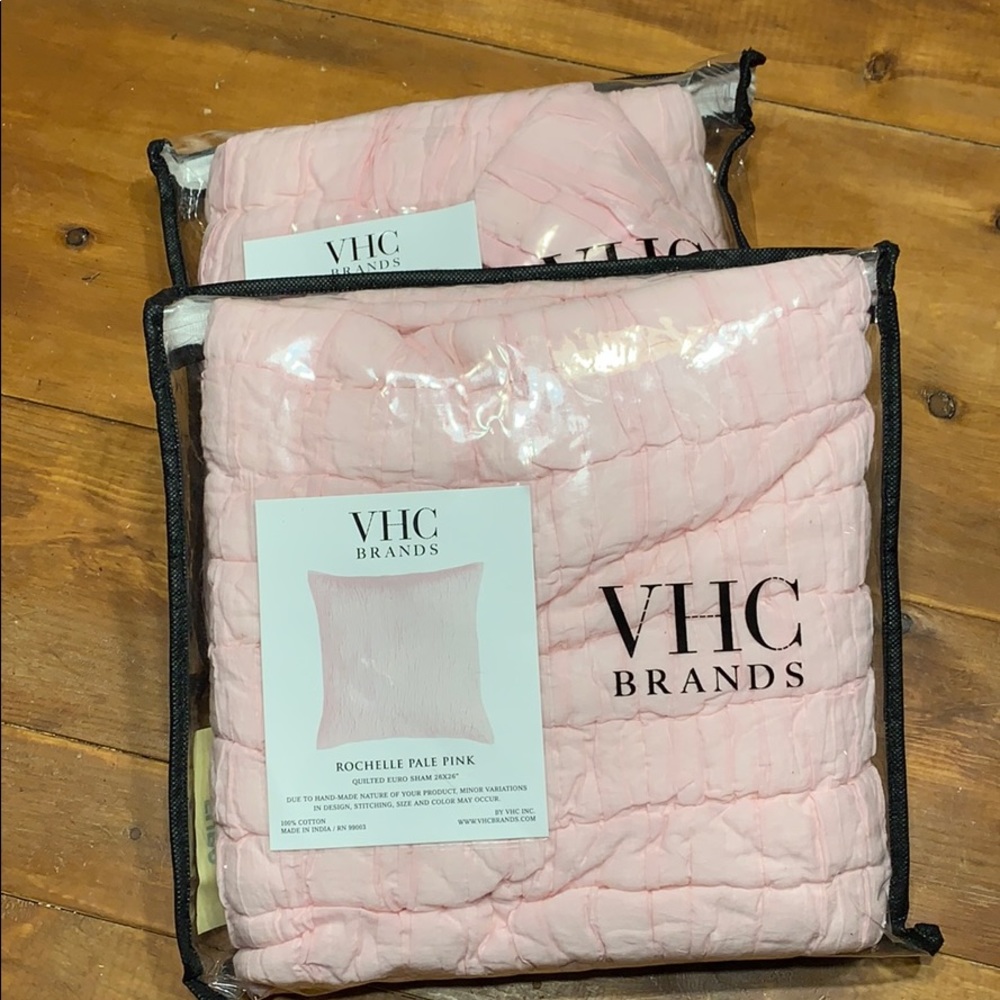 Rochelle Pale Pink Euro Sham Set